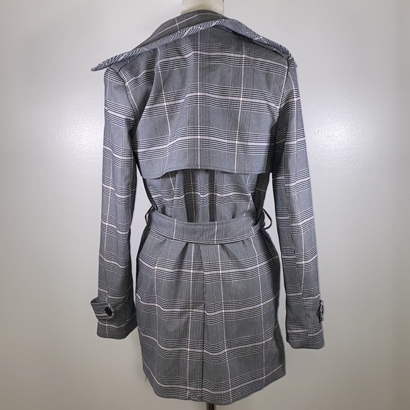 Carolina Belle plaid open front belted jacked size XS gray - Picture 7 of 13